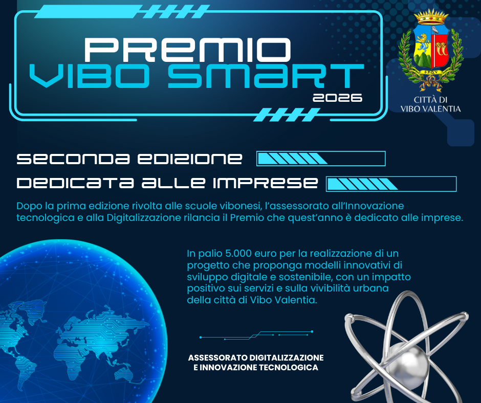 Prorogati i termini per partecipare al Premio “VIBO SMART – Seconda Edizione 2026” rivolto alle imprese 2 premio vibo smart 2