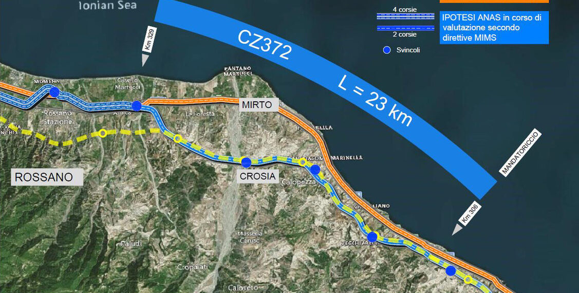 SS 106 Jonica Sibari-Crotone, via libera della Struttura Tecnica Regionale alla compatibilità ambientale