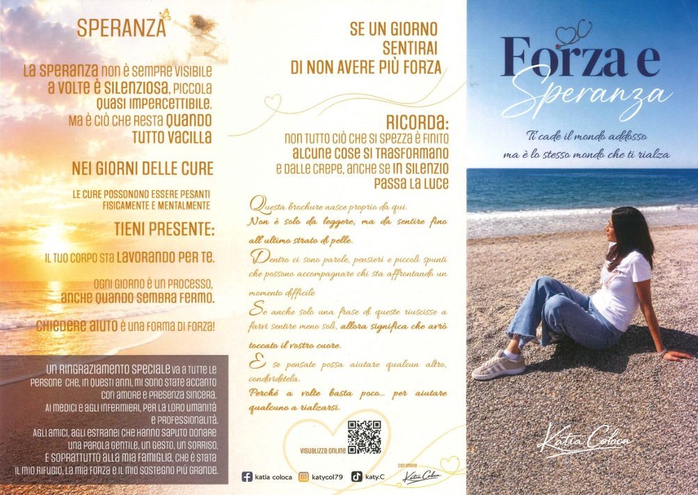 Portare amore e speranza nei reparti di oncologia: l'iniziativa di Katia Coloca con le sue originali brochure (VIDEO) 2 brochure oncologica 1