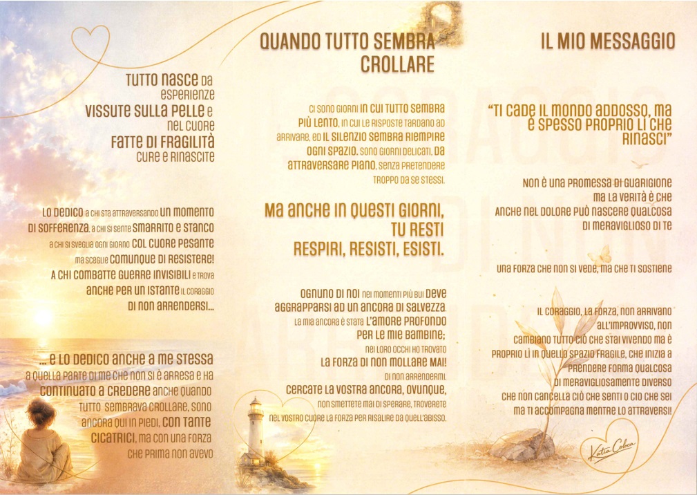 Portare amore e speranza nei reparti di oncologia: l'iniziativa di Katia Coloca con le sue originali brochure (VIDEO) 3 brochure oncologica 2