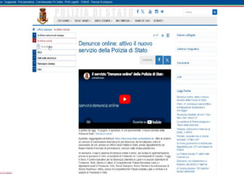 È partito il servizio sperimentale delle “denunce online” della Polizia