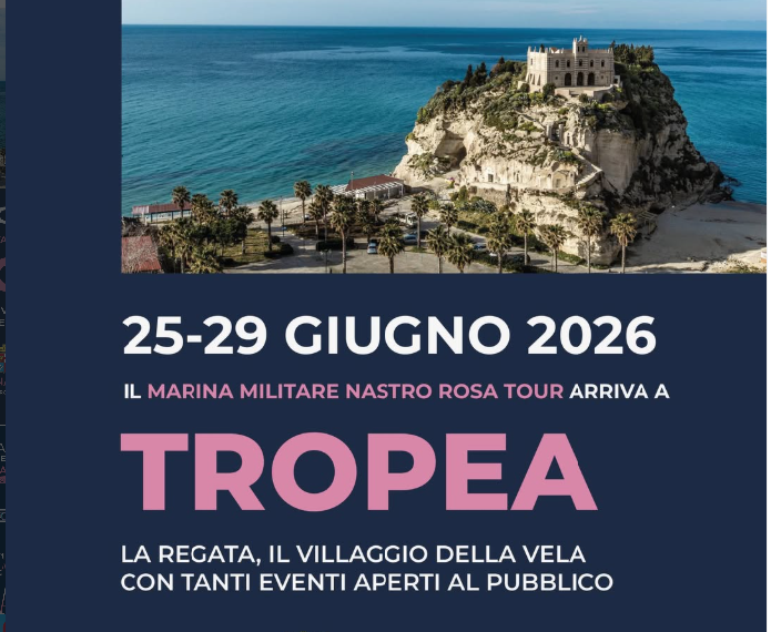 Da oggi e fino a domenica a Tropea, il Marina Militare Nastro Rosa Tour – il Giro d’Italia a Vela (programma) 1 Da oggi e fino a domenica a Tropea, il Marina Militare Nastro Rosa Tour – il Giro d’Italia a Vela (programma)