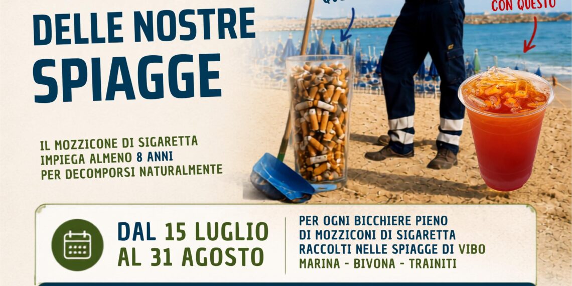 “Prendiamoci cura delle nostre spiagge”: torna la campagna di sensibilizzazione ambientale per la raccolta dei mozziconi 1 “Prendiamoci cura delle nostre spiagge”: torna la campagna di sensibilizzazione ambientale per la raccolta dei mozziconi