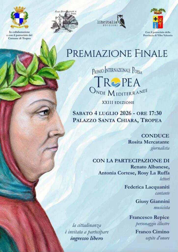 Tropea celebra la cultura con la XXIII edizione del Premio Internazionale di Poesia "Tropea: Onde Mediterranee" 2 WhatsApp Image 2026 07 01 at 13.39.15