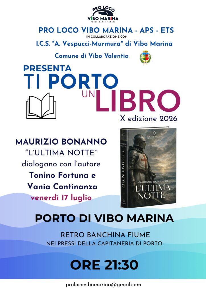 Alla banchina Fiume la seconda serata della X rassegna Ti porto un libro con “L’ultima notte” un romanzo di Maurizio Bonanno 2 WhatsApp Image 2026 07 14 at 08.40.04