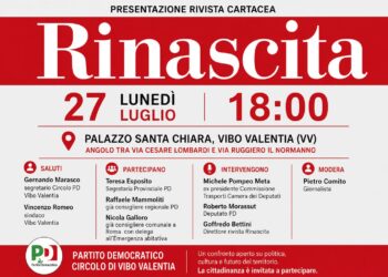 A Vibo Valentia la presentazione della rivista cartacea del PD, Rinascita