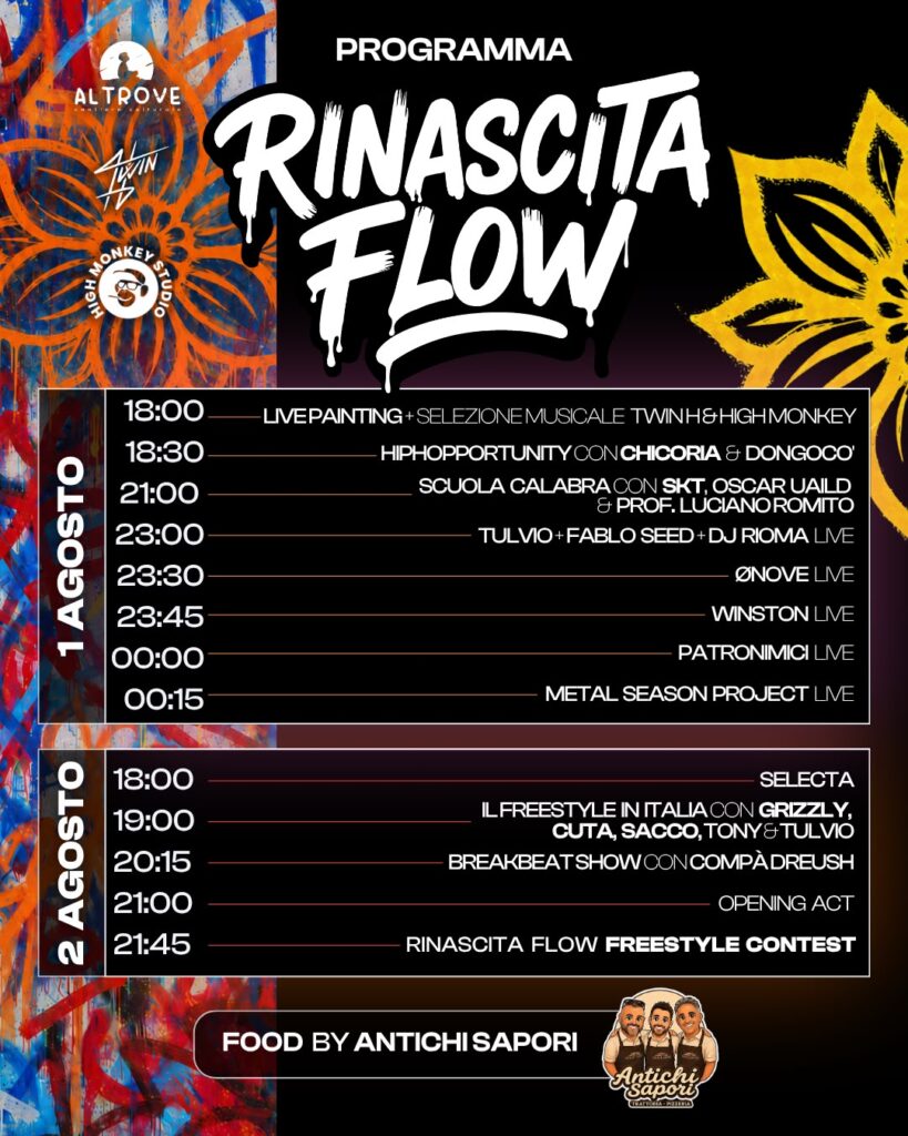 Rinascita Flow 2026: a Vibo Marina due giorni dedicati all’hip-hop e alla street culture 3 WhatsApp Image 2026 07 31 at 16.01.18
