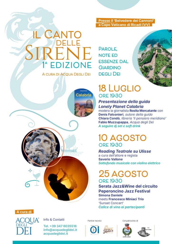 Capo Vaticano, nasce “Il Canto delle Sirene”. Parole, note ed essenze dal Giardino degli Dei: il programma 2 locandina Il Canto delle Sirene 2026