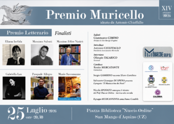 Cinque le opere in gara per il Premio Muricello, il 25 luglio la finale a San Mango D’Aquino 7 Cinque le opere in gara per il Premio Muricello, il 25 luglio la finale a San Mango D’Aquino
