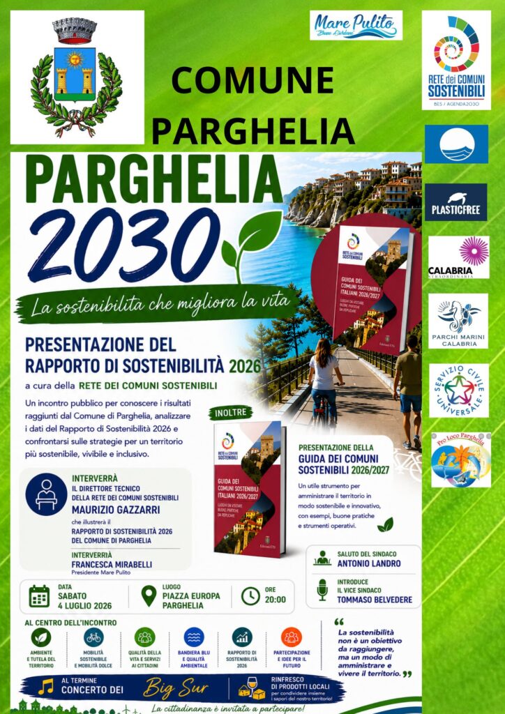 A Parghelia ecco la sostenibilità praticata: nel report della Rete dei Comuni Sostenibili dati positivi all’80% 2 parghelia 4 luglio