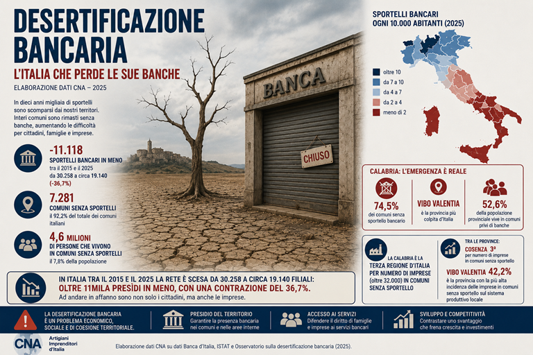 Desertificazione bancaria, Vibo Valentia e la Calabria maglie nere 1 Il Coro Giovanile Italiano incanta il Duomo di Vibo Valentia in una serata di musica, fede e speranza (VIDEO)
