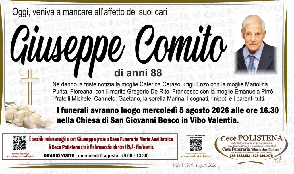 Vibo Valentia, muore uomo dedito alla famiglia. La salma è custodita nella Casa Funeraria Maria Ausiliatrice 2 WhatsApp Image 2026 08 04 at 19.02.52