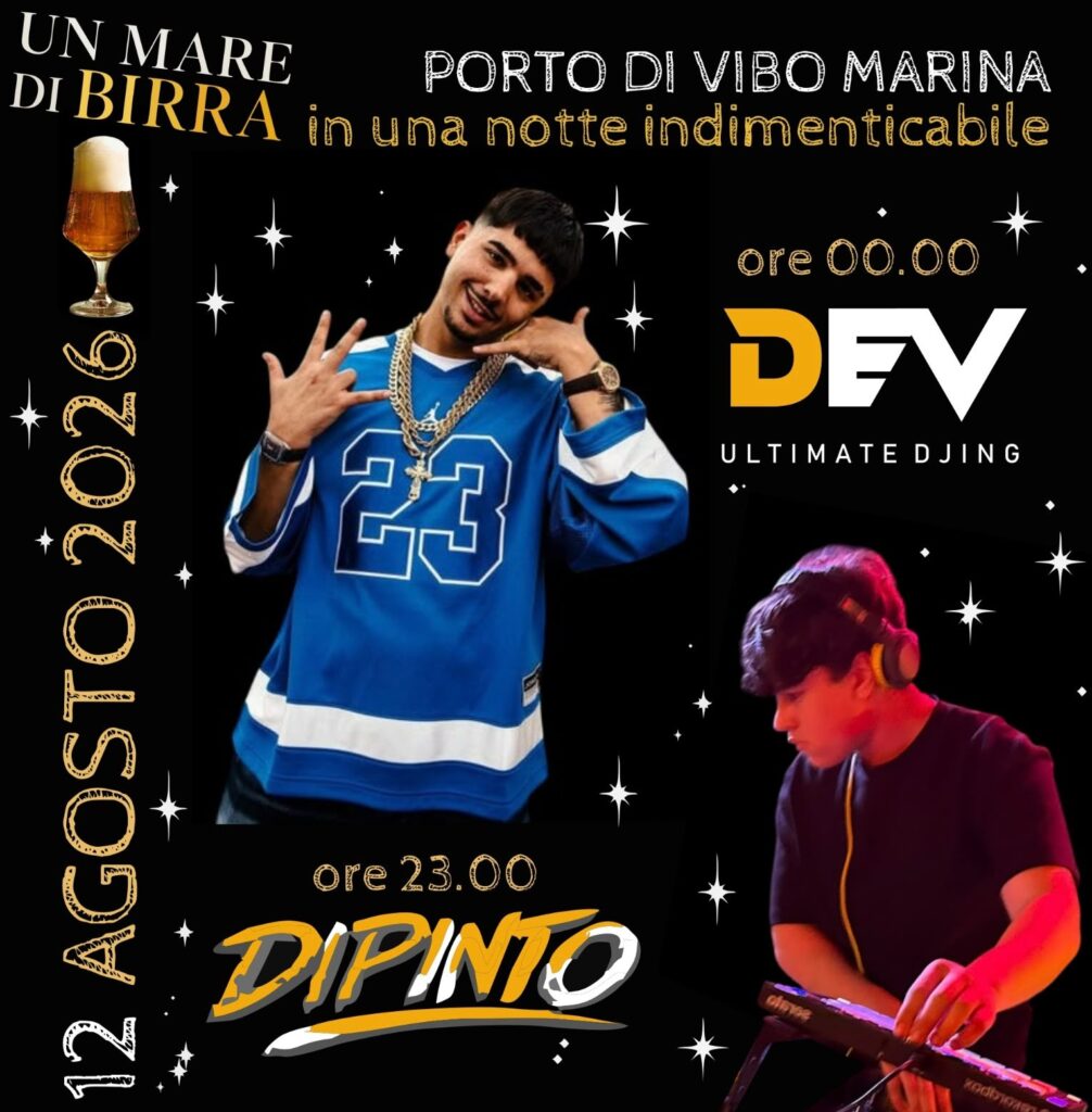 Un mare di birra, due giovani talenti, un solo palco: una serata da vivere al porto di Vibo Marina 2 WhatsApp Image 2026 08 10 at 08.46.18 2