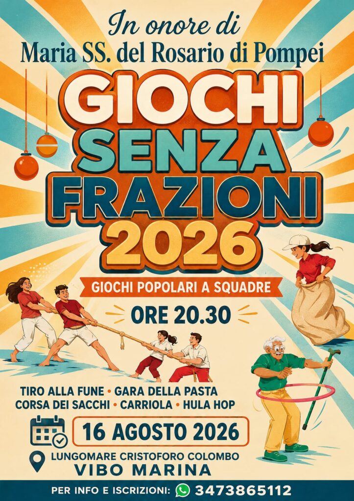Vibo Marina, tornano i Giochi senza Frazioni. Appuntamento domenica sera sul lungomare 2 WhatsApp Image 2026 08 10 at 16.20.44