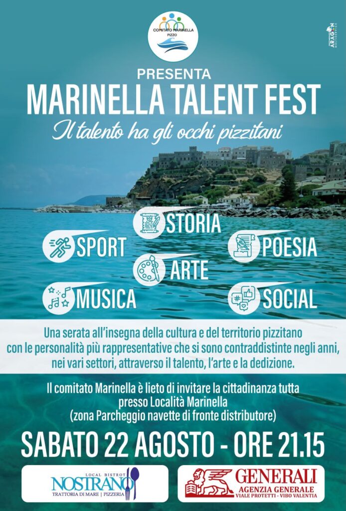 Marinella Talent Fest: arte, musica, sport e storia animeranno la serata di sabato 22 agosto a Pizzo 2 WhatsApp Image 2026 08 18 at 10.39.08