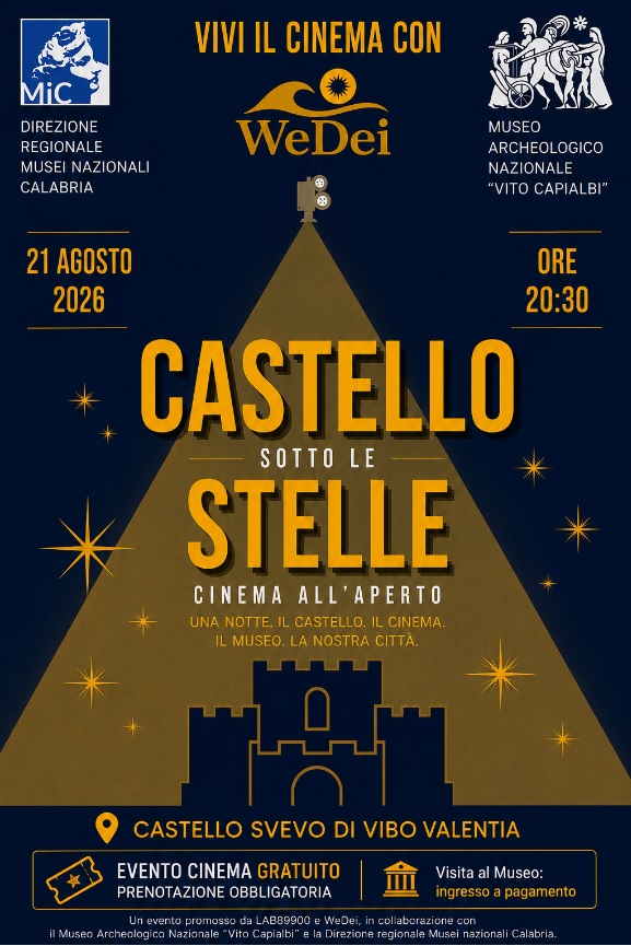Cinema sotto le stelle al Castello: il 21 agosto una notte speciale nel cuore di Vibo Valentia 2 castello sotto le stelle