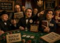 Il tavolo di baccarat fa perdere la pazienza al croupier. Churchill sornione sorride. E Scocola? Espulso! 3 Il tavolo di baccarat fa perdere la pazienza al croupier. Churchill sornione sorride. E Scocola? Espulso!