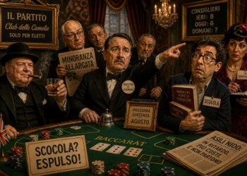 Il tavolo di baccarat fa perdere la pazienza al croupier. Churchill sornione sorride. E Scocola? Espulso! 7 Il tavolo di baccarat fa perdere la pazienza al croupier. Churchill sornione sorride. E Scocola? Espulso!