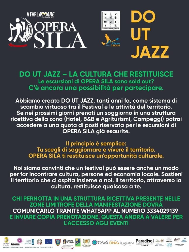 Vivodimusica e Camera di Commercio di Catanzaro-Crotone-Vibo Valentia rilanciano in Sila il modello “Do Ut Jazz” 2 Do ut Jazz 768x1024 1