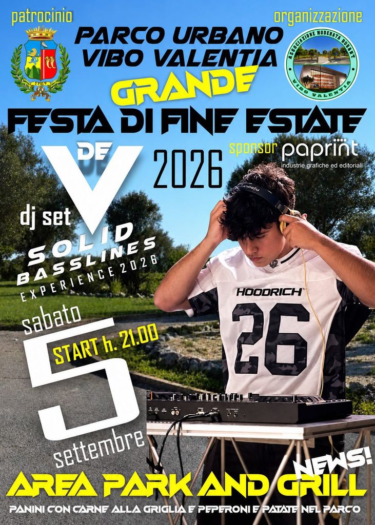 Vibo Valentia, questa sera si saluta l’estate con una festa al Parco Urbano 2 WhatsApp Image 2026 09 05 at 12.14.51